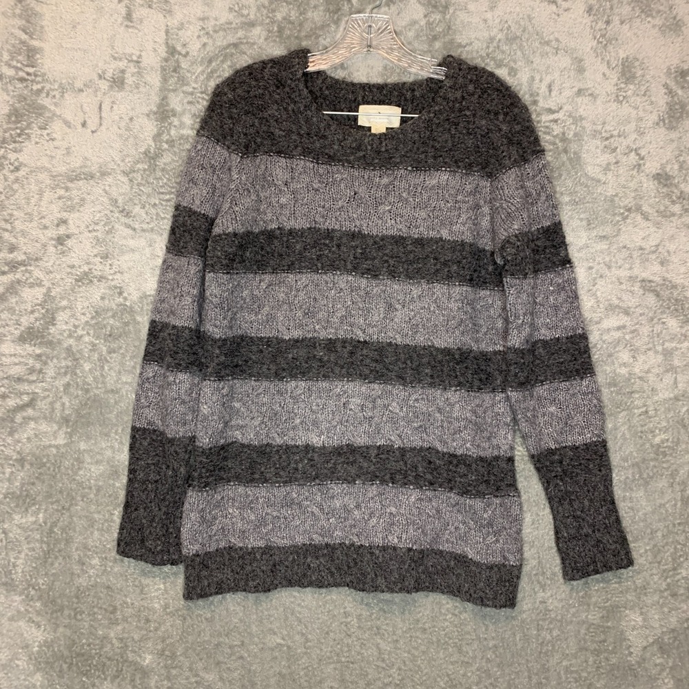 Ruby Moon Women Striped Sweater L Grunge Alt Indie Sleaze Wool Blend